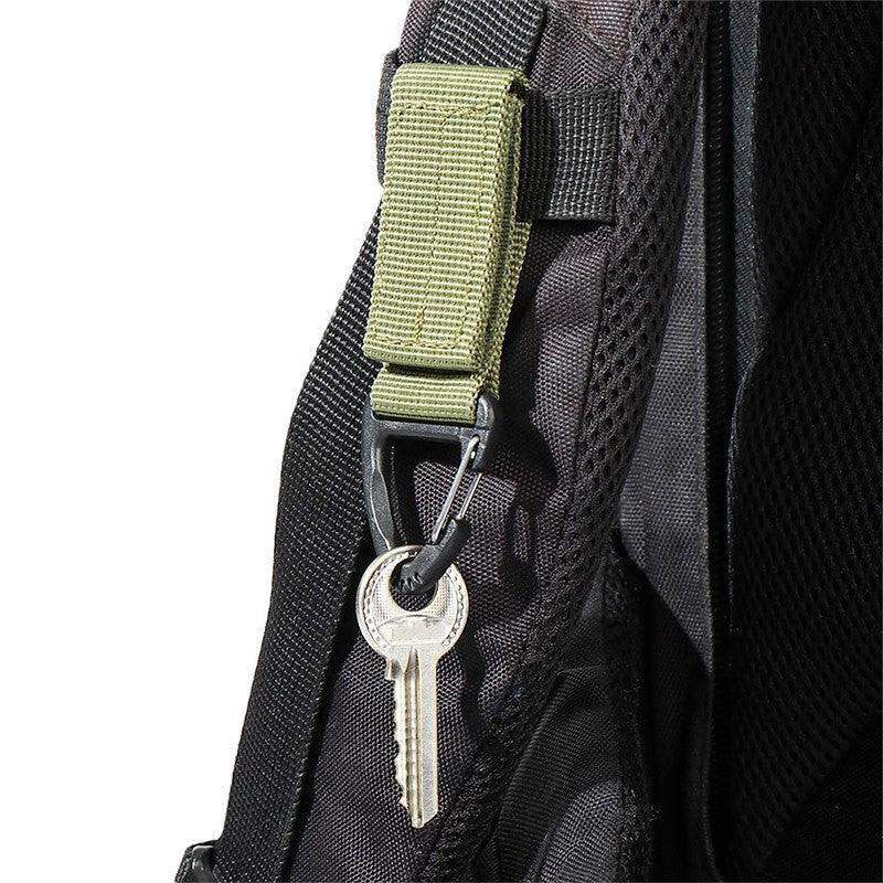 Nyckelband - Taktiskt Fäste i Nylon med Karbinhake, För Bälte / Molle - Skog - Action King