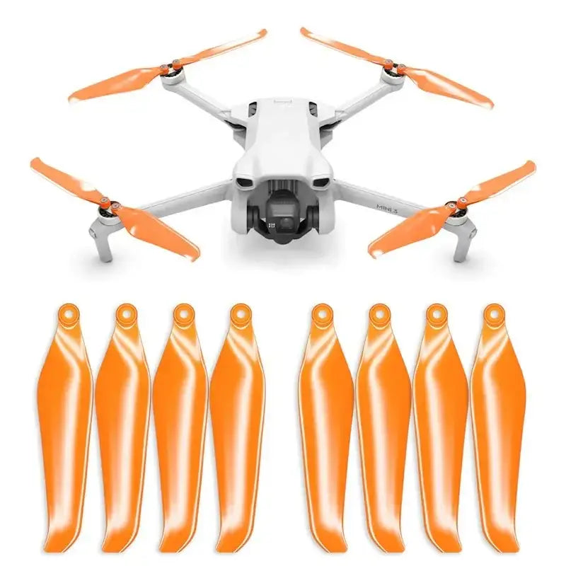 Master Airscrew - DJI Mini 3 Stealth Upgrade Propellers - Propeller till DJI Mini 3 - Orange - Kit 4-Pack - Action King