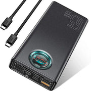 Baseus Amblight Power Bank - Portabelt batteri - 30000mAh, 5xUSB Typ A/C, QC 3.0 / PD 65W - Action King