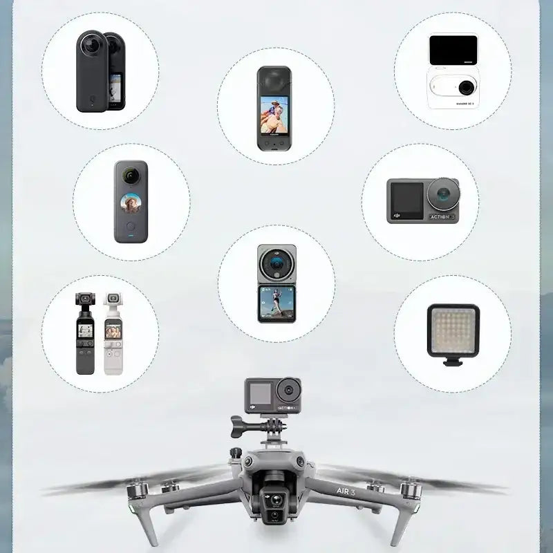 Fäste / hållare för kamera / tillbehör till DJI Air 3 / Air 3S - Multifunktion - Action King