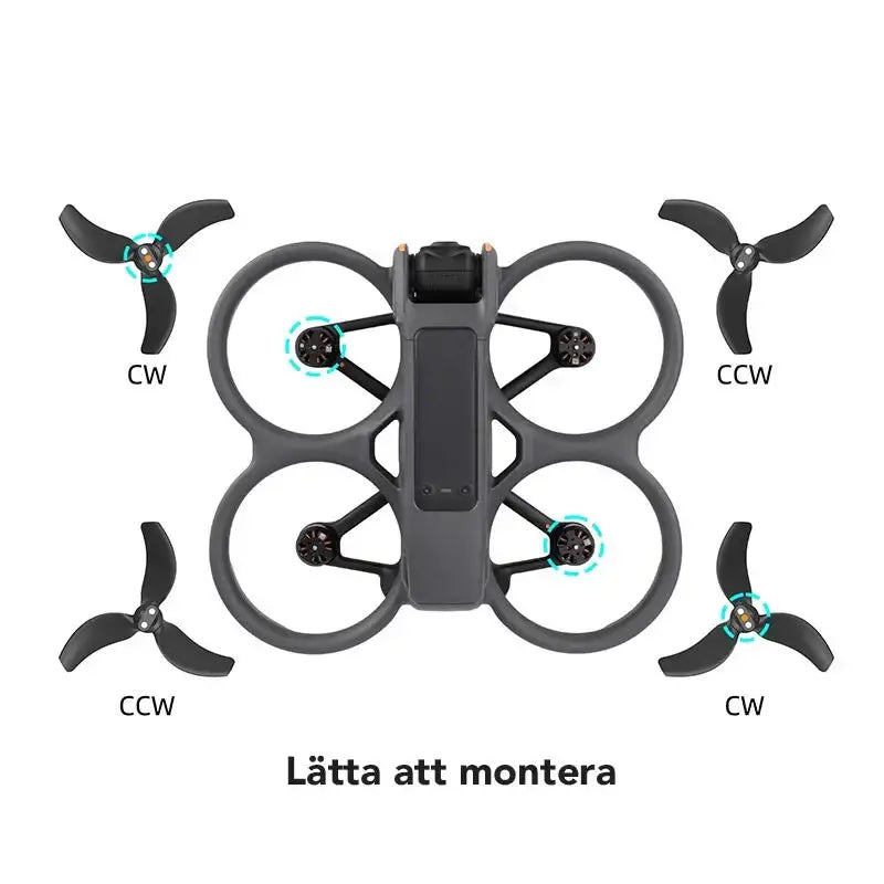 Propeller DJI Avata 2 - Röd - Kit - Action King