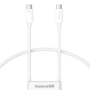 Baseus Superior Series 2 USB-C - USB-C Kabel, USB4, 40Gbps, 240W, 48V/5A, 1.8m - Vit - Action King