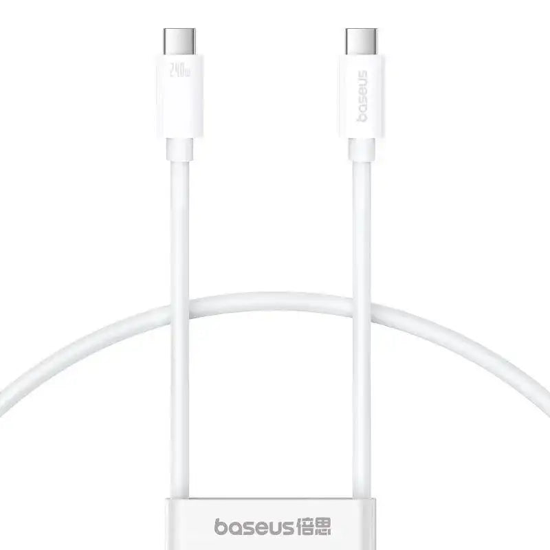 Baseus Superior Series 2 USB-C - USB-C Kabel, USB4, 40Gbps, 240W, 48V/5A, 1.8m - Vit - Action King