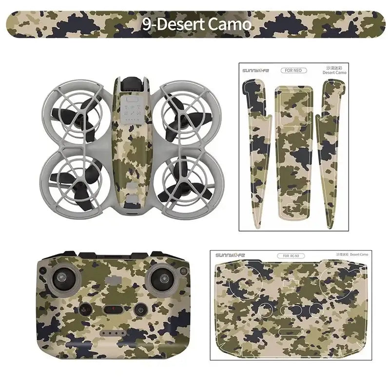 Kamouflage skin DJI Neo + RC-N3 - Kamouflage Öken - Action King