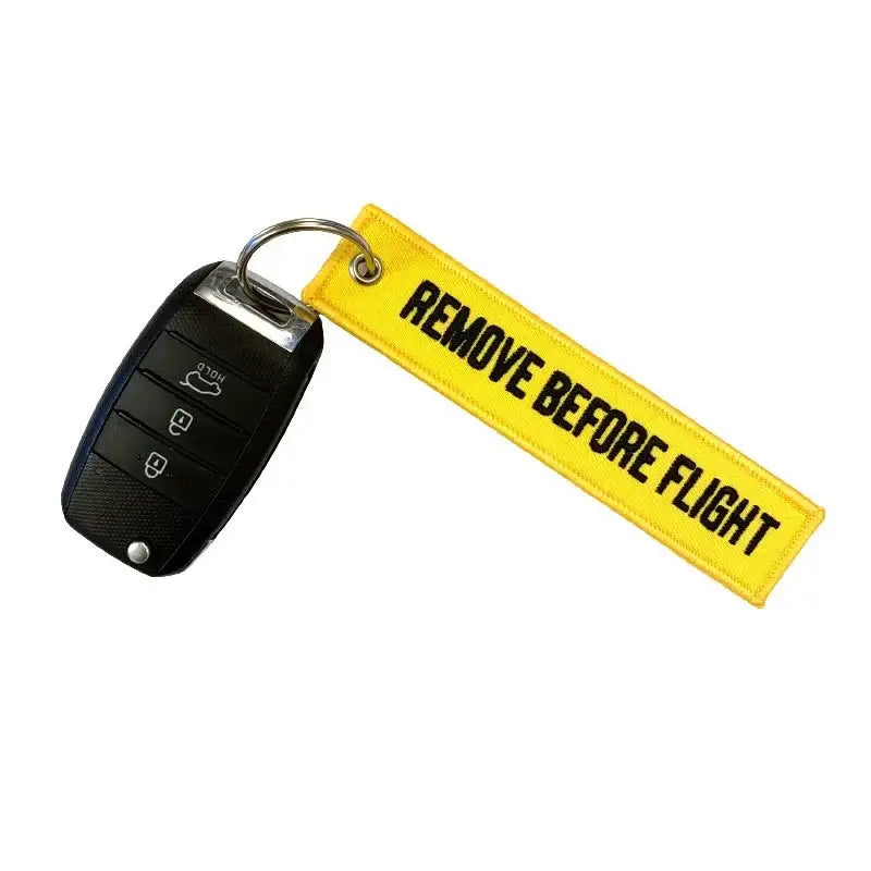 Nyckelband - REMOVE BEFORE FLIGHT - Gul/Svart - Action King