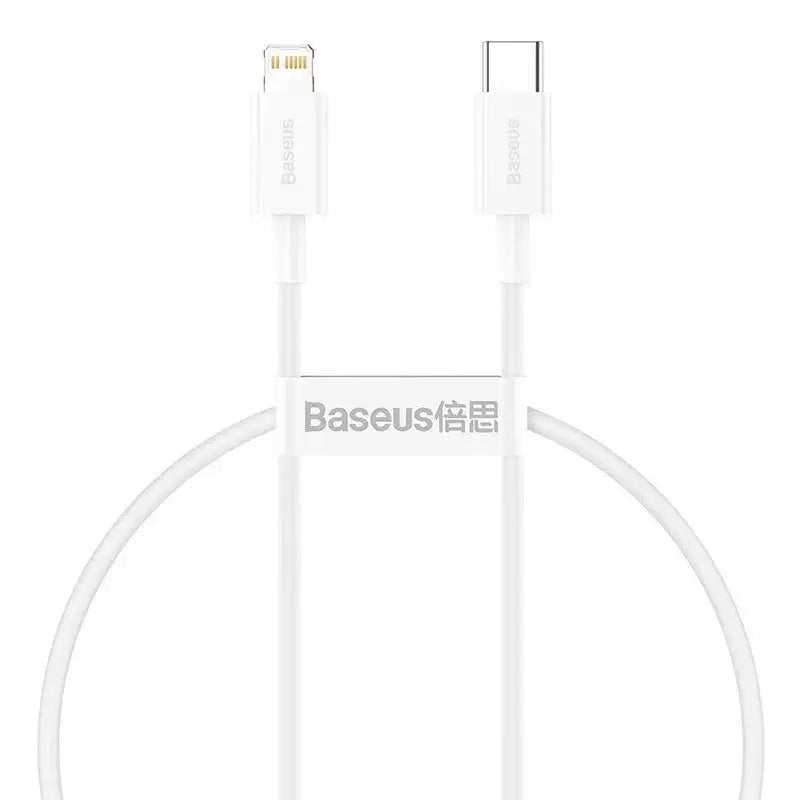 Baseus Superior Series USB-C - Lightning Kabel, PD, 20W, 0.25m - Vit - Action King