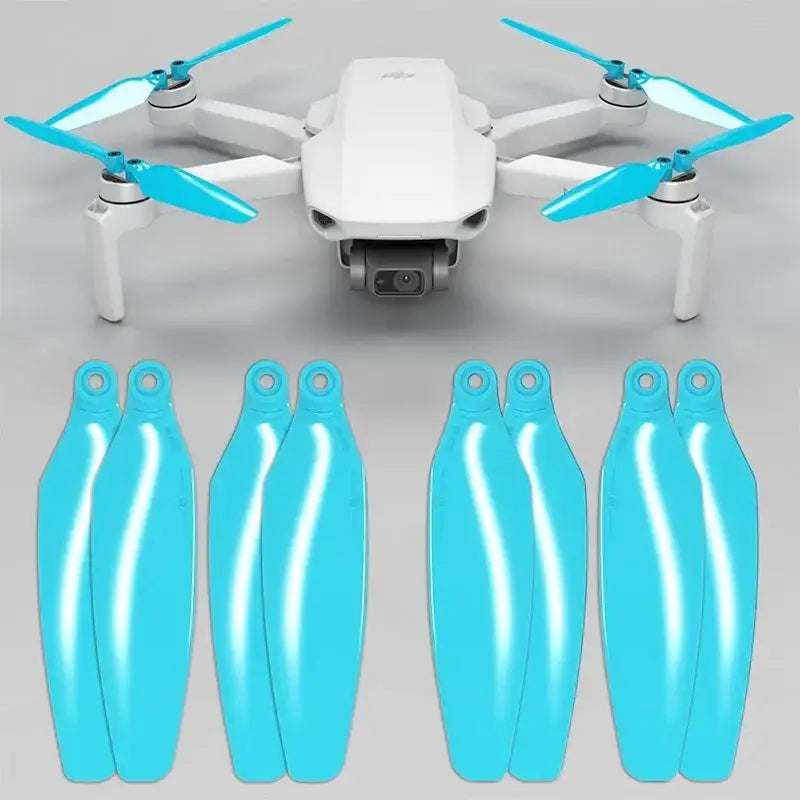 Master Airscrew - DJI Mini 2 / SE / 4K Stealth Upgrade Propellers - Propeller till DJI Mini 2 / SE / 4K - Blå - Kit 4-Pack - Action King