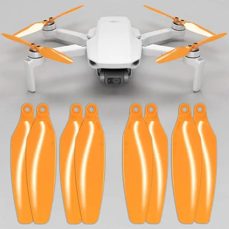 Master Airscrew - DJI Mini 2 / SE / 4K Stealth Upgrade Propellers - Propeller till DJI Mini 2 / SE / 4K - Orange - Kit 4-Pack - Action King