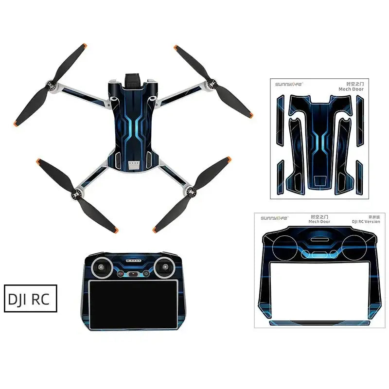 Klistermärke / Skin till DJI Mini 3 Pro + RC - Mech - Action King