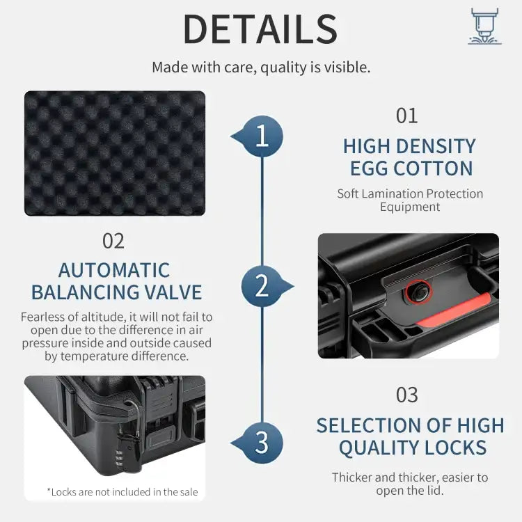 For Insta360 X4 STARTRC Waterproof EVA ABS Dual-layer Suitcase Storage Box - Action King