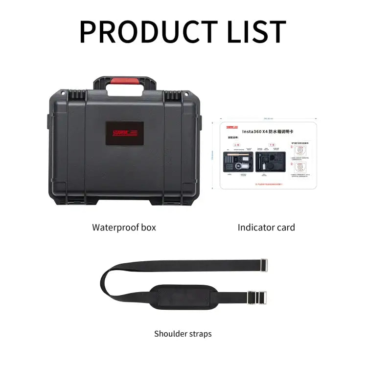 For Insta360 X4 STARTRC Waterproof EVA ABS Dual-layer Suitcase Storage Box - Action King