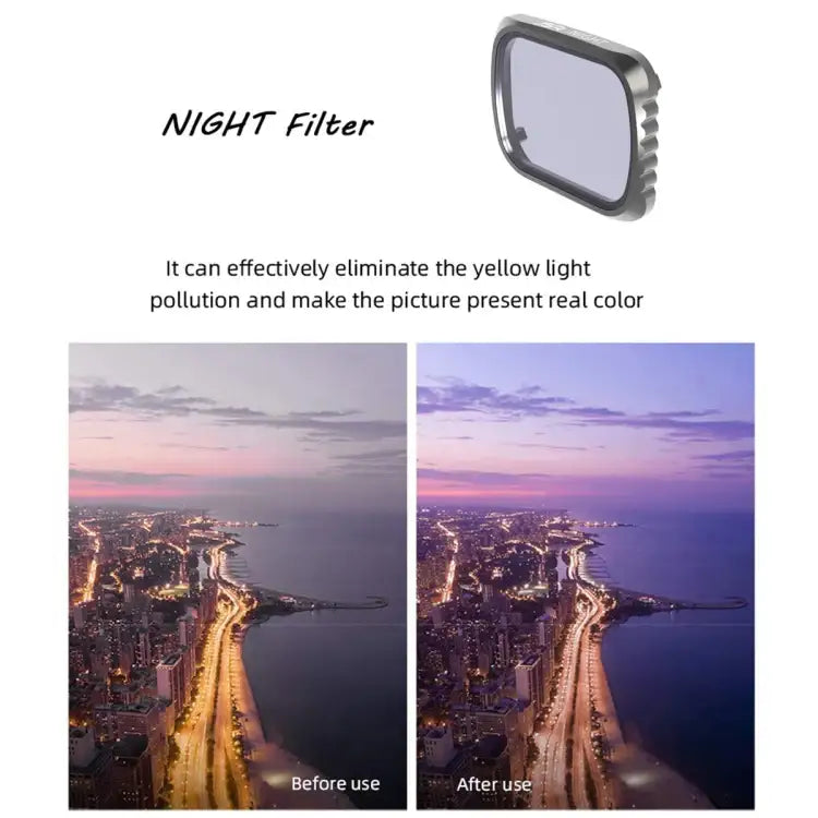 JSR KS NIGHT Light Pollution Reduction Lens Filter for DJI Air 2S, Aluminum Frame - Action King