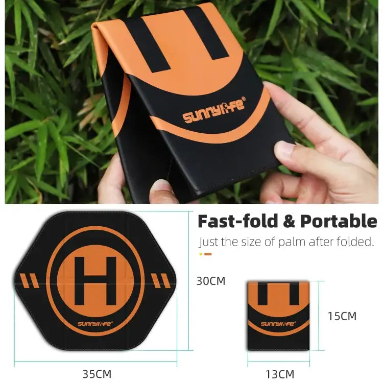 Sunnylife Drone Landing Pad 35cm Fast-Fold Double-Sided Leather Waterproof Helipad for DJI Neo / Avata 2 / Mini 4 Pro - Action King