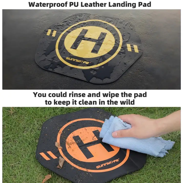 Sunnylife Drone Landing Pad 35cm Fast-Fold Double-Sided Leather Waterproof Helipad for DJI Neo / Avata 2 / Mini 4 Pro - Action King