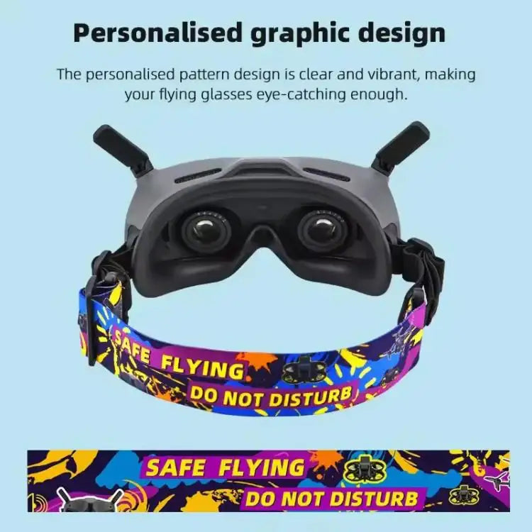 BRDRC Colorful Graffiti Headband Fixed Strap For DJI Aavta Goggles 2 / FPV Goggles V2 - Action King