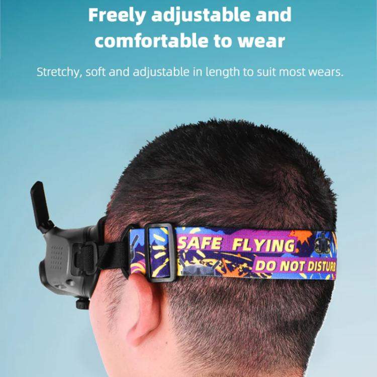 BRDRC Colorful Graffiti Headband Fixed Strap For DJI Aavta Goggles 2 / FPV Goggles V2 - Action King