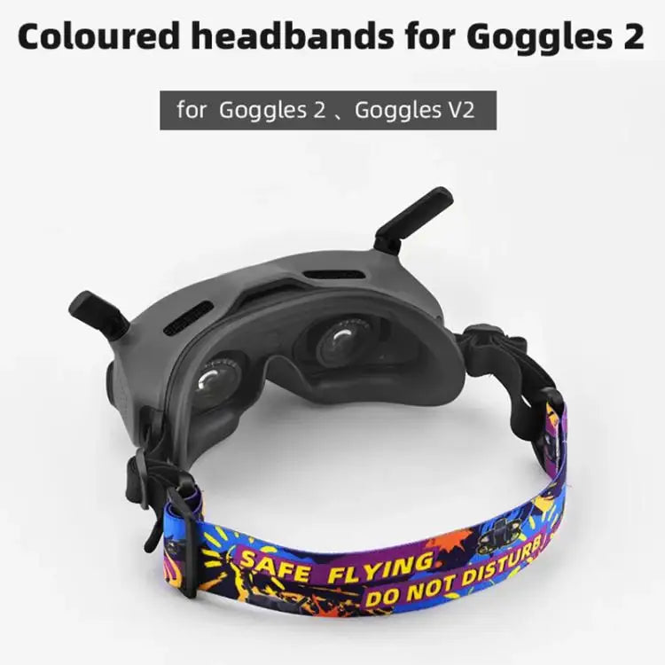 BRDRC Colorful Graffiti Headband Fixed Strap For DJI Aavta Goggles 2 / FPV Goggles V2 - Action King