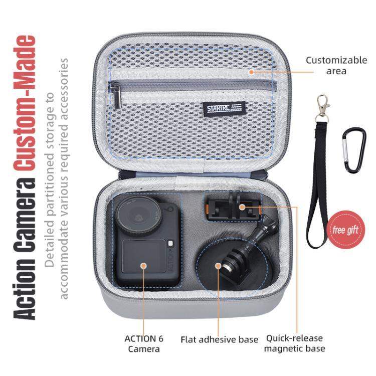 Osmo Action 6 Komboväska: robust skydd och organiserad förvaring av din actionkamera med tillbehör.