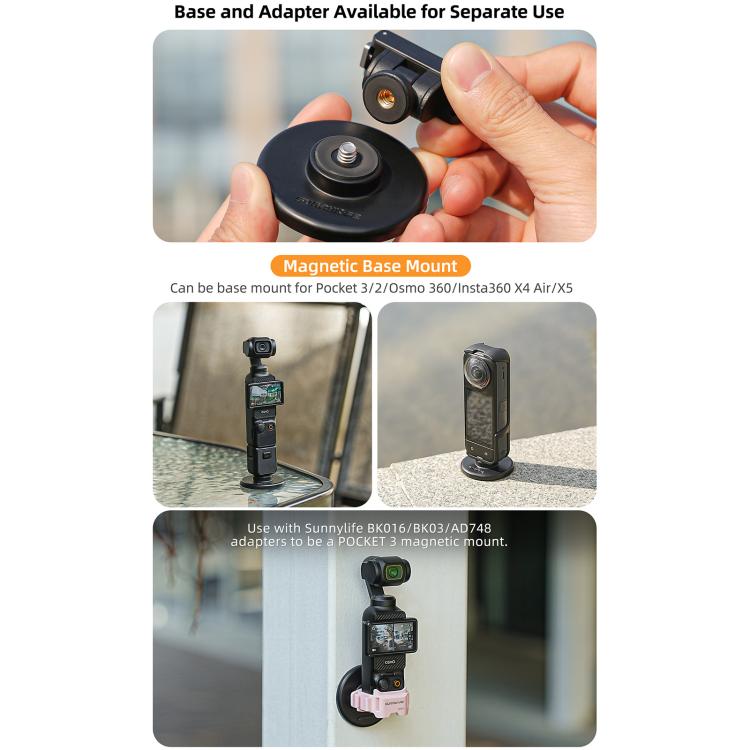 Magnetiskt Snabbfäste till Osmo Action 6 och Osmo Nano