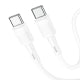 hoco X83 60W USB-C / Type-C to USB-C / Type-C Victory Charging Data Cable，Length：1m(White)