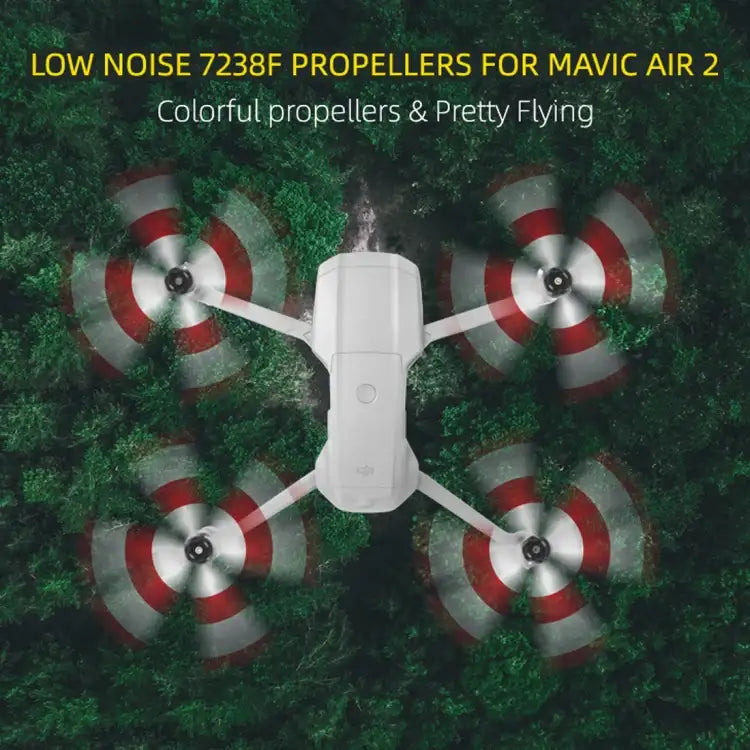 2 Pairs Sunnylife 7238F-3C For DJI Mavic Air 2 Double-sided Two-color Low Noise Quick-release Propellers - Action King