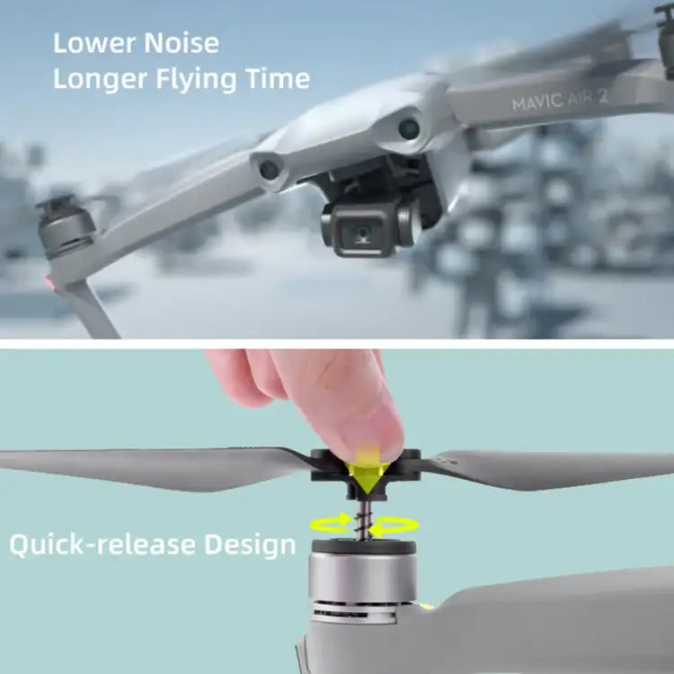 Sunnylife 7238F-1 For DJI Mavic Air 2 Low Noise Quick-release Propellers - Action King