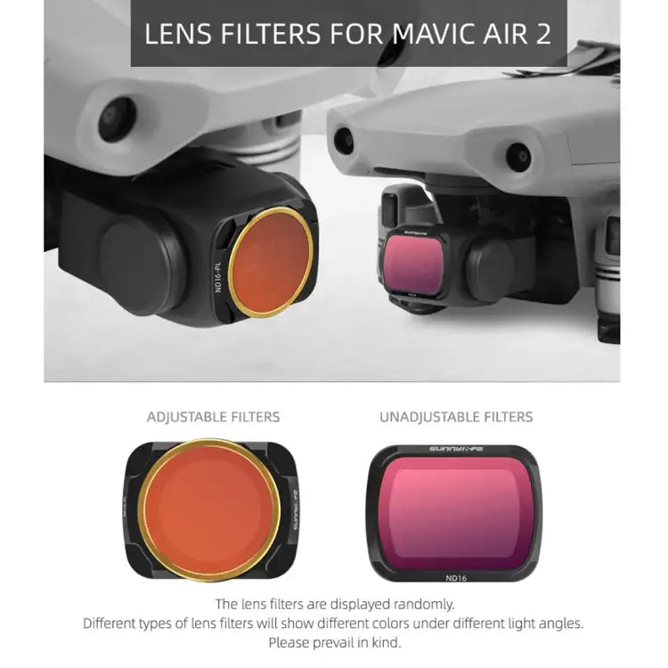 Sunnylife AIR2-FI9282 For DJI Mavic Air 2 ND16-PL Coating Film Lens Filter - Action King