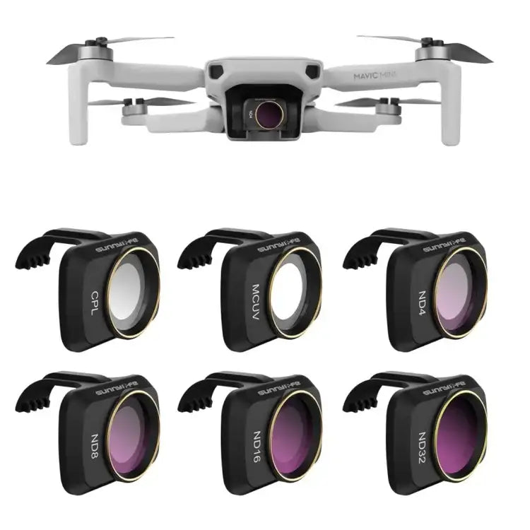 Sunnylife MM-FI9258 For DJI Mavic mini 6 In 1 Drone MCUV+CPL+ND4+ND8+ND16+ND32 Lens Filter - Action King