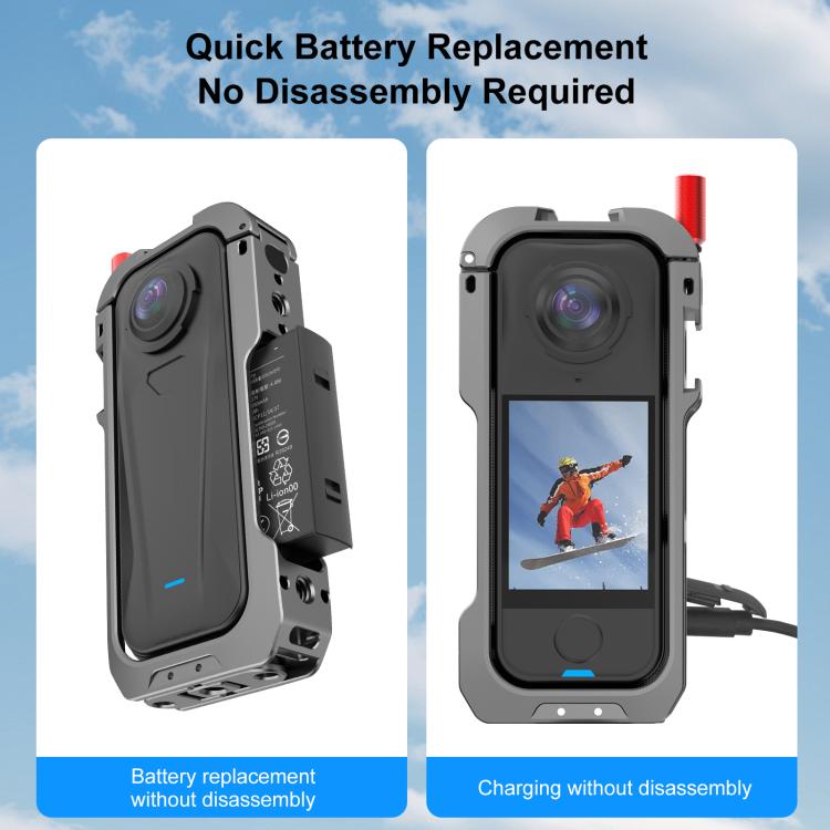 Robust Metallbur för Insta360 X4 Skydd