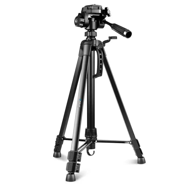 PULUZ aluminium stativ med telefonhållare, 55-139cm. Perfekt för vloggning & livesändning.