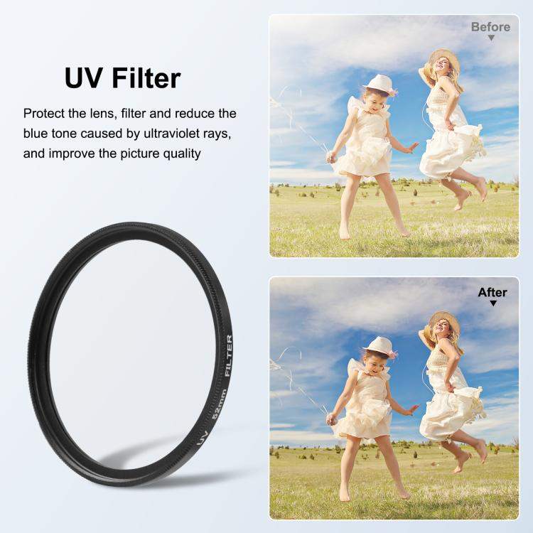 PULUZ 52mm UV Filter Adapter Ring med Linskydd – För Insta360 Ace Pro 2 - Action King