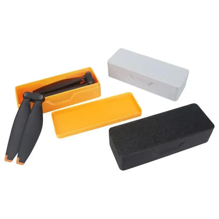 Förvaringslåda för drönarpropellrar, med transparent lock. Skyddar och organiserar dina drönarpropellrar.