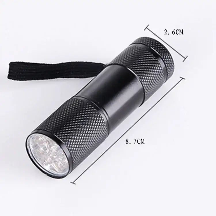 Kompakt UV-Taschenlampe 395NM Mini mit 9 LED
