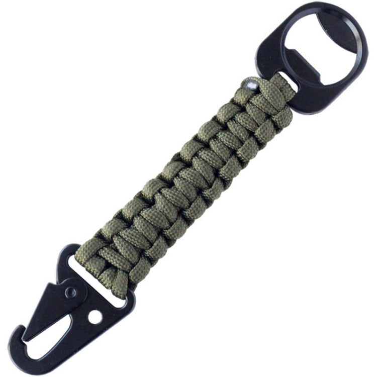 Outdoor Seven-Core Umbrella paracord nyckelring i blått och svart, perfekt för överlevnad och camping.