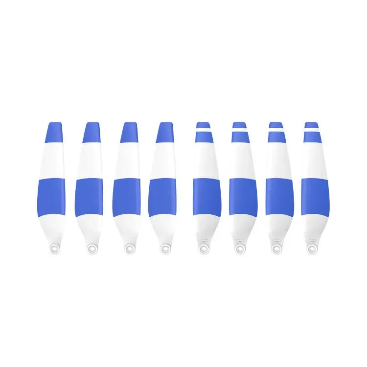 8 st dubbelsidiga 6030F-propellrar för DJI Mini 4 Pro/Mini 3 Pro. Tysta och färggranna. Orange/silver/vit/röd/blå/gul.