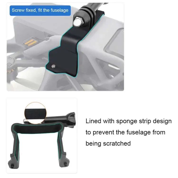For DJI Avata CQT Upper Expansion Adapter Sports Camera Bracket - Action King
