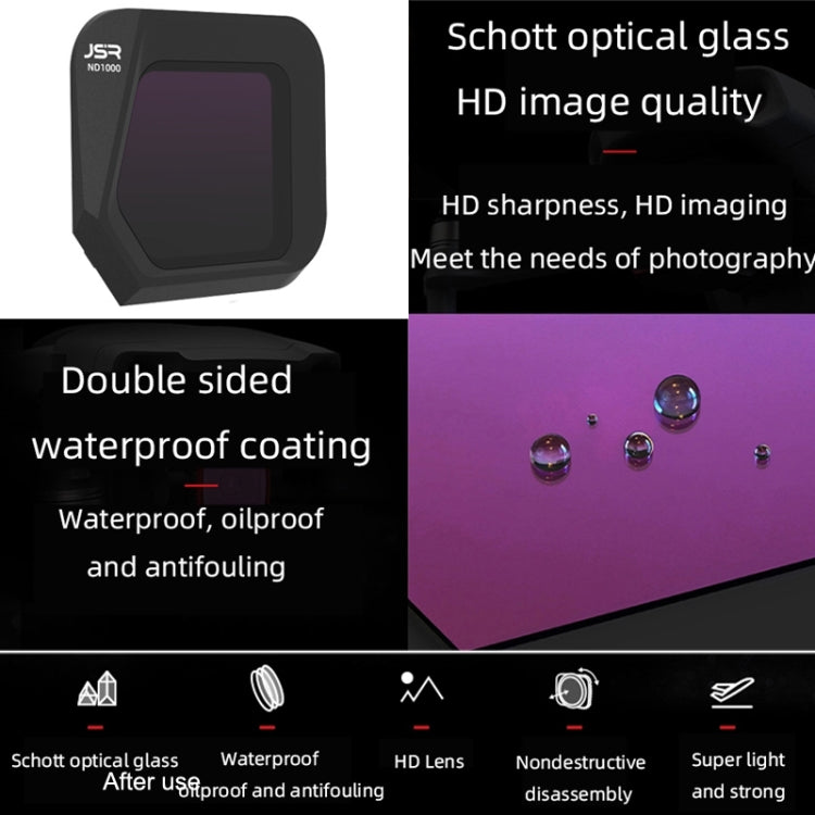 JSR JSR-1008 Filterset för DJI Mavic 3 drönare. Förbättrar videokvalitet under olika ljusförhållanden.