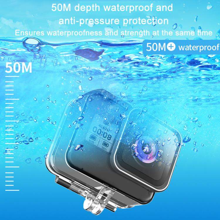 TELESIN For GoPro HERO8 Black 50m Waterproof Protective Case Diving Case Sports Camera Accessories - Action King