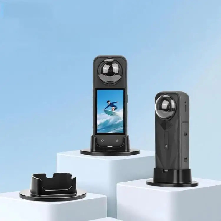 For Insta360 X5 Flymile Anti-Slip Base Plastic Desktop Stand Stable Camera Holder - Action King