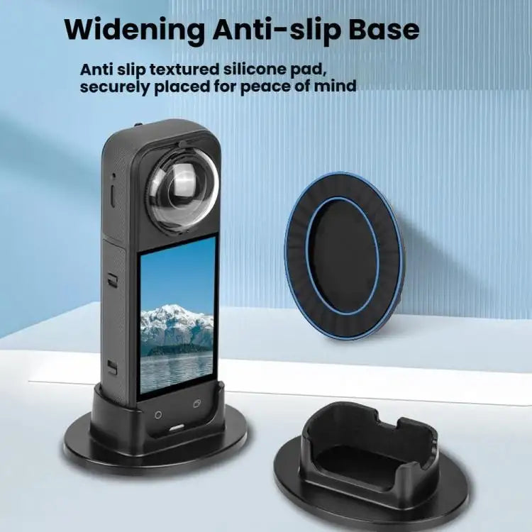 For Insta360 X5 Flymile Anti-Slip Base Plastic Desktop Stand Stable Camera Holder - Action King