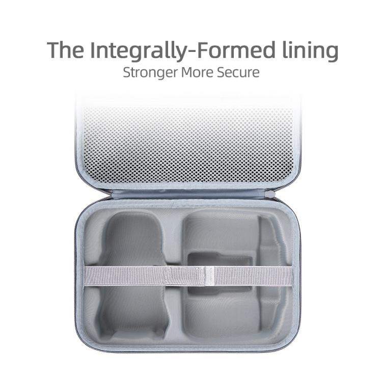 Förvaringsväska i svart PU för DJI Mini 5 Pro & RC 2, skyddar mot stötar och damm.