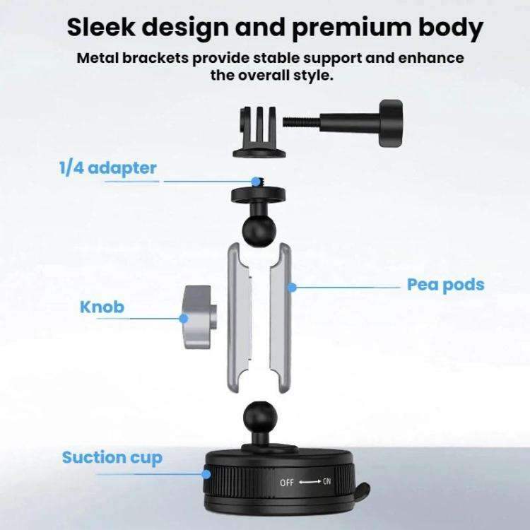 Flymile Car Suction Cup Mount - Flymile Sugkoppsmontering för Bil