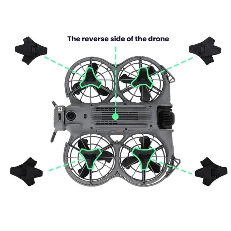 Skyddskit för DJI Neo 2 CQT drone, 9 delar. Inkluderar propellrar, batteri och laddare.