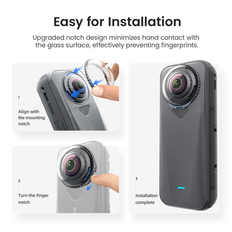 Insta360 X4 Objektivschutz v1 für optimalen Kameraschutz