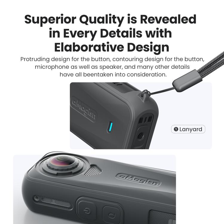 Insta360 X4 Silikonskal för Robust Kameraskydd