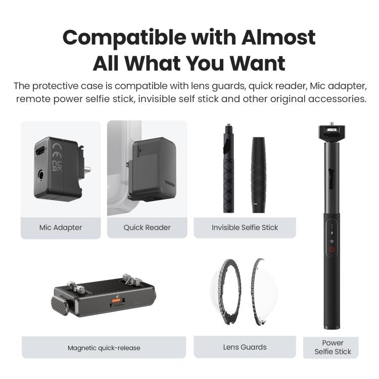 Insta360 X4 Silikonskal för Robust Kameraskydd